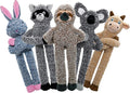 No Stuffing Dog Toys for Large Dogs, 5 Pack Squeaky Crinkle Interactive Dog Animals, Plush Teething Toys to Keep Them Busy, Cute Funny Dogs Gifts for Small Medium Large Breed