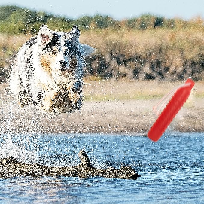 Dog Float Toy - Interactive Training Bumper & Fetching Retrieving Dog Water Toys Dummy Outdoor - Lightweight for Float on the Water Pool Fetch Rope Pet Toys for Small, Medium, Large Dogs