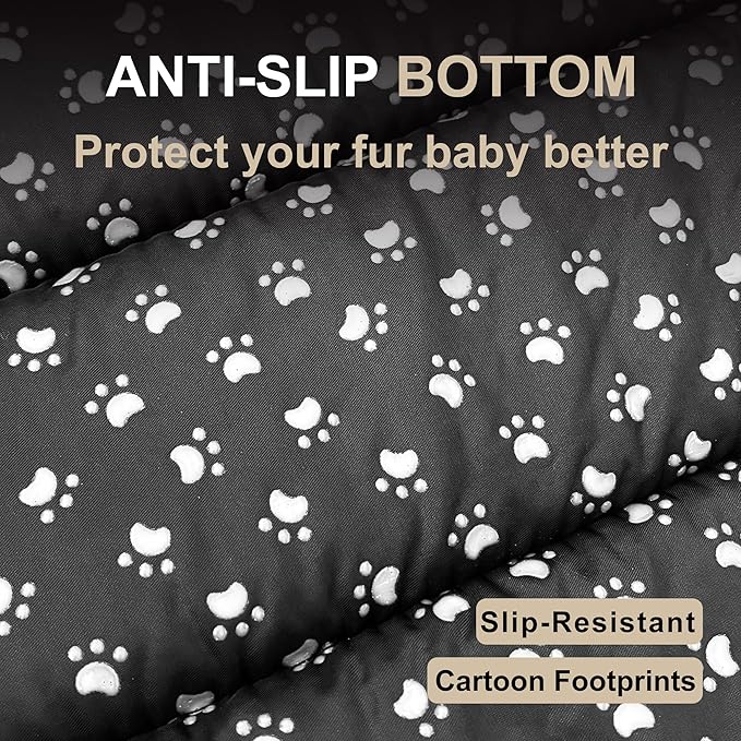 Dog Bed Mat, Reversible Dog Crate Pad with Washable Kennel Mat and Soft Foam, Flat Pet Bed for Dogs & Cats, for Crates Carriers & Travel (Light Brown, 23" L*14" W*1.5" Th)