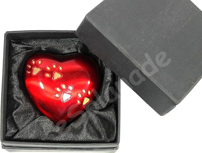 eSplanade cat Dog pet Cremation Mini Heart urn Keepsake Memorial | Small urn for Ashes Funeral Burial