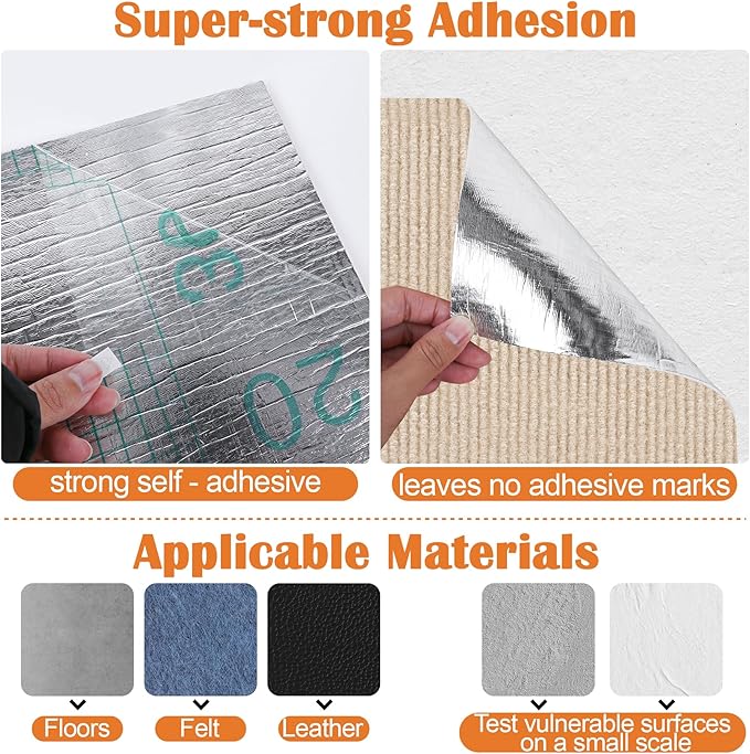 Cat Scratch Furniture Protector - 100" x 13.8" Trimmable Self-Adhesive Cats Claws Scratch Pads, DIY Cat Climbing Couch Protector for Scratch Post Cat Tree Replacement Indoor (Khaki)