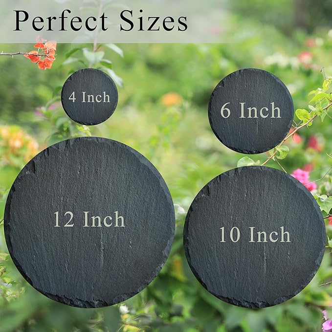 Personalized Pet Memorial Stone for Dogs and Cats | Custom Laser-Etched Weatherproof Garden Grave Marker | Natural Stone Bereavement Headstone Sympathy Gift | 4, 6, 10, or 12 Inch Heart or Circle Shape (A8)