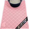 GORILLA GRIP Cat Litter Box Mat, Water Resistant, US Designed Kitty Litter Trapping Mats, Easy to Clean, Scatter Control, Less Mess and Clean Floors, Kitten Supplies for Indoor Cats, 24x17 Light Pink