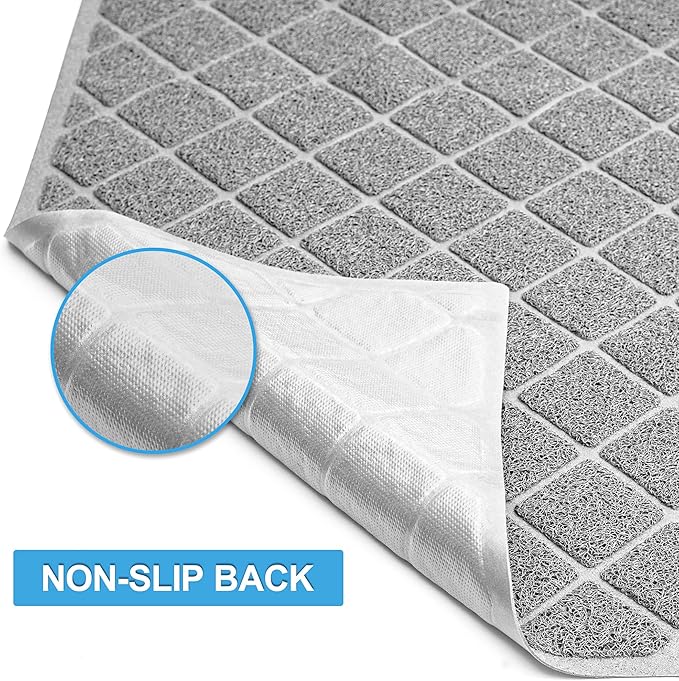 Niubya Premium Cat Litter Mat, Litter Box Mat with Non-Slip and Waterproof Backing, Litter Trapping Mat Soft on Kitty Paws and Easy to Clean, Cat Mat Traps Litter from Box