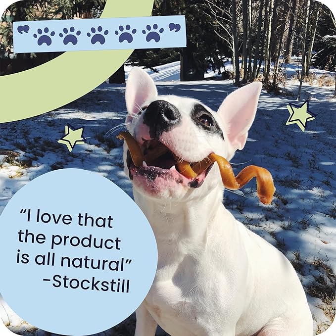 Pawstruck Natural 7" Braided Bully Sticks for Dogs - Long Lasting Rawhide Free Low Odor Single Ingredient Chew Treat for Aggressive Chewers - 1lb Bag