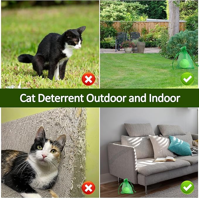 24 Pack Cat Deterrent Outdoor Indoor, Keep Cats Away Yard Garden, Safe for Pets Kids