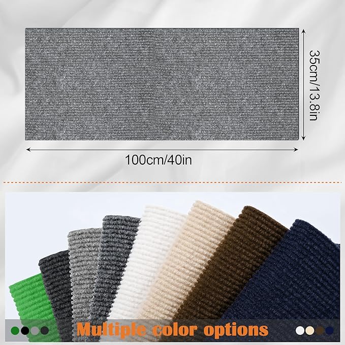 Cat Scratch Furniture Protector - 100" x 13.8" Trimmable Self-Adhesive Cats Claws Scratch Pads, DIY Cat Climbing Couch Protector for Scratch Post Cat Tree Replacement Indoor (Light Gray)