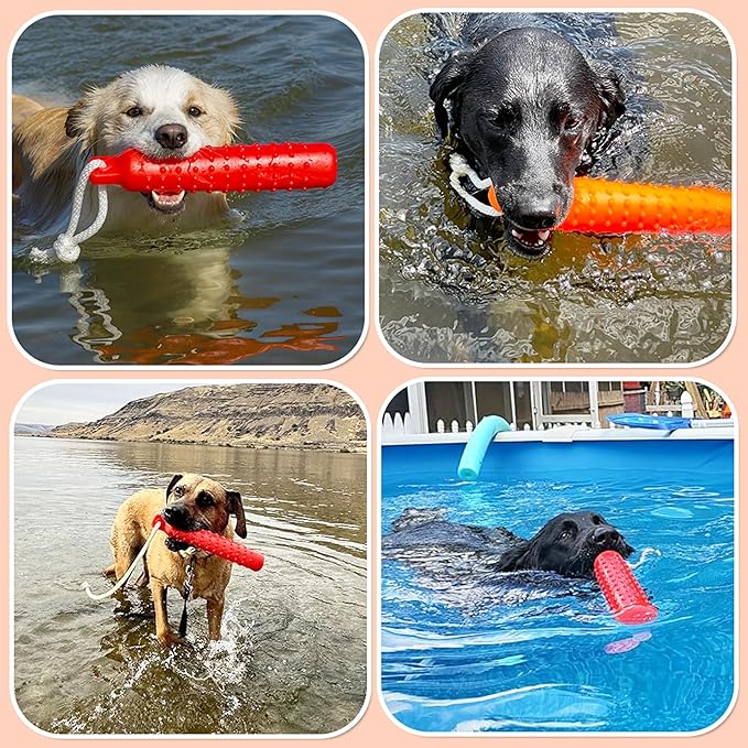 Dog Float Toy - Interactive Training Bumper & Fetching Retrieving Dog Water Toys Dummy Outdoor - Lightweight for Float on the Water Pool Fetch Pet Toys for Small, Medium, Large Dogs