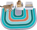 Unicorn Catcher Cat Litter Mat Quality Litter Box Mat Large Non-Slip Cat Litter Mat Litter Trapping Mat Soft Kitty Litter Mat Compatible Two Litter Boxes Cat Products Easy to Clean,Green,XL