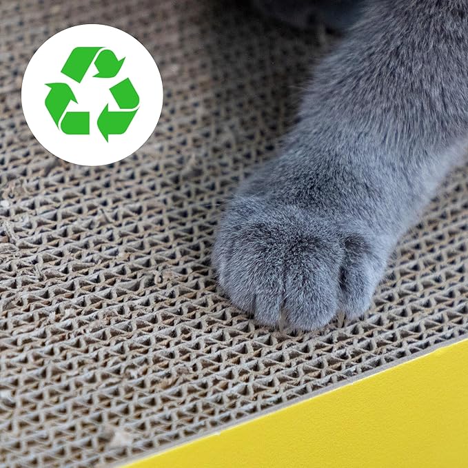 Portable Durable 29.5Inch Cat Scratcher Toys, Cat Scratch Lounge Made from Corrugated Cardboard Cat Scratchers House for Indoor Cats and Kittens, Cat Scratch Bed (Figure of Eight Colorful)