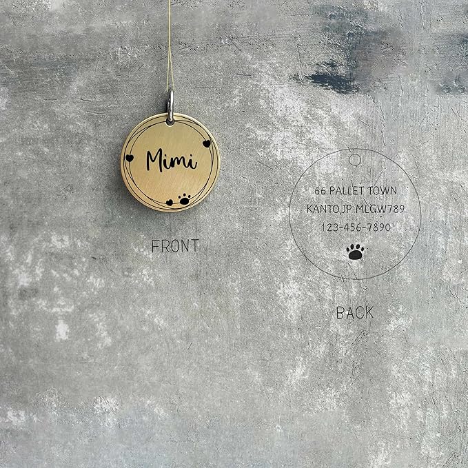 Cat Dog ID Tags Personalized 9 Corolla Styles Flower Wreath to Choose for Small Pets Collar Accessories Brass Copper Engraved Custom on Both Side