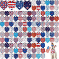 Sanwuta 120 Pcs Dog Patriotic Bandana Bulks 4th of July Bandanas Independence Day Pet Scarf Soft Triangle Scarfs for Small and Medium Pets, 30 Styles