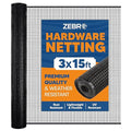 Zebro Plastic Mesh Screen & Fence Roll (3' x 15' - Black) - Indoor/Outdoor Balcony, Patio & Porch Netting - Safety Barrier Fence for Pets & Kids