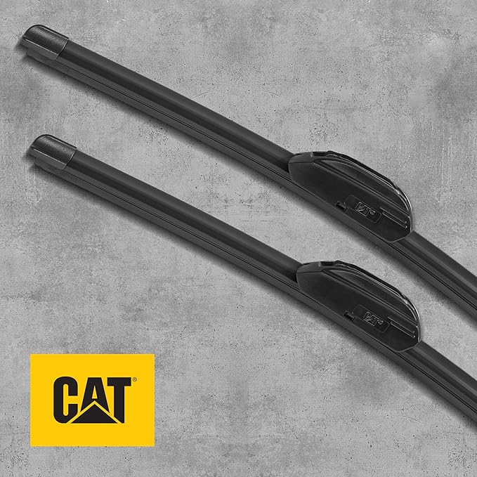 CAT Clarity Wiper Blades (2-Pack), Premium Performance Direct OEM Replacement, Universal Fit Front Windshield Wiper Blades, Durable Streak-Free Spotless Silent Easy Installation - 19" + 16"