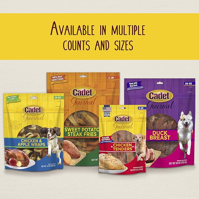Cadet Gourmet Chicken Wrapped Biscuit Dog Treats,Training Treats for Small and Large Dogs,Inspected & Tested in USA,14 oz.,(Pack of 2)