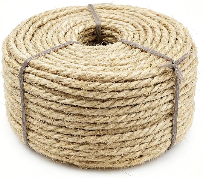 164Ft Sisal Rope for Cat Tree & Scratching Post Replacement, Scratcher Rope to Refresh Cat Furniture, Durable Cat Scratching Rope