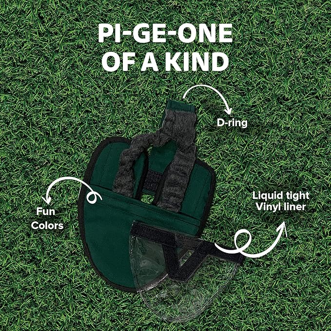 Hen Holster Starter Kit - Wrap-Around Duck Diaper w/Removable Liner & Fixed Tab - Durable, Secure Fit, Easy-to-Wear - Essential Duck Supplies for Real Ducks, Made in USA - Green, XS