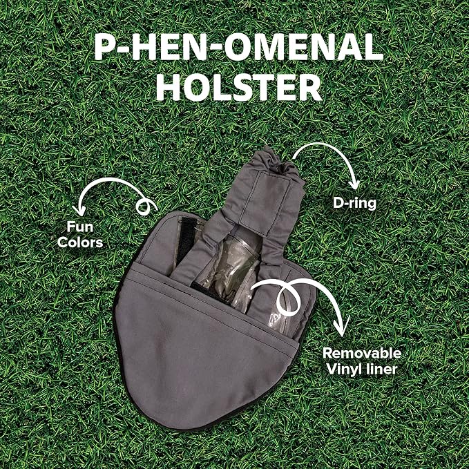 Hen Holster Starter Kit - Wrap-Around Runner Duck Diaper w/ Removable Liner & Fixed Tab - Durable, Secure Fit, Easy-to-Wear - Essential Duck Supplies for Real Ducks, Made in USA - Gray