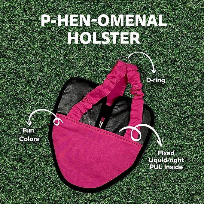 Hen Holster Premium Starter Kit - Bird Diaper, Wrap Around for Hens, Roosters, Ducks - Leak-Proof, Comfortable Bird Harness with Sewn-in Liner, Secure Hook & Loop Closure - XL, Pink