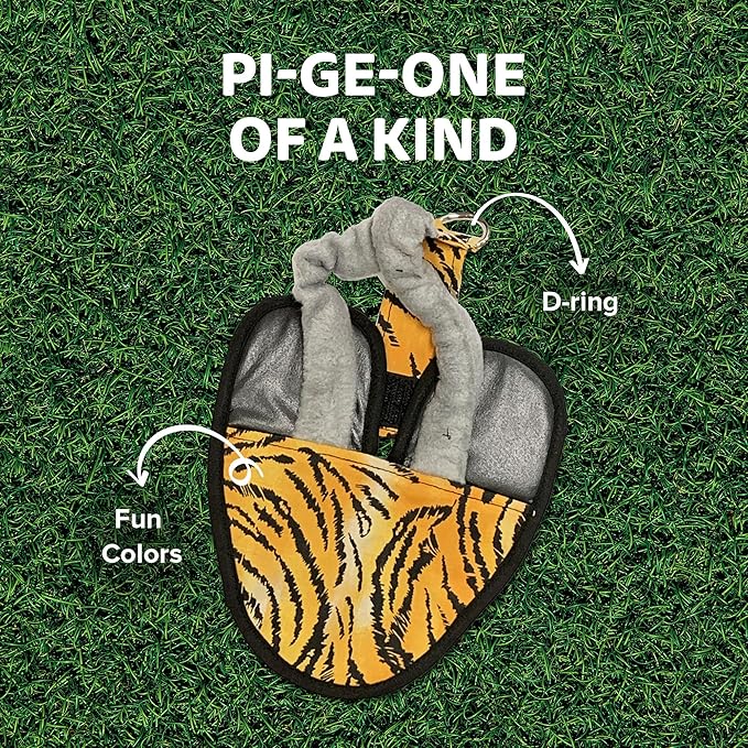 Hen Holster Premium Starter Kit - Bird Diaper, Wrap Around for Larger Pigeons, Small Breed Hens & Roosters - Leak-Proof, Comfortable Bird Harness with Sewn-in Liner & Hook & Loop Closure, XS, Tiger