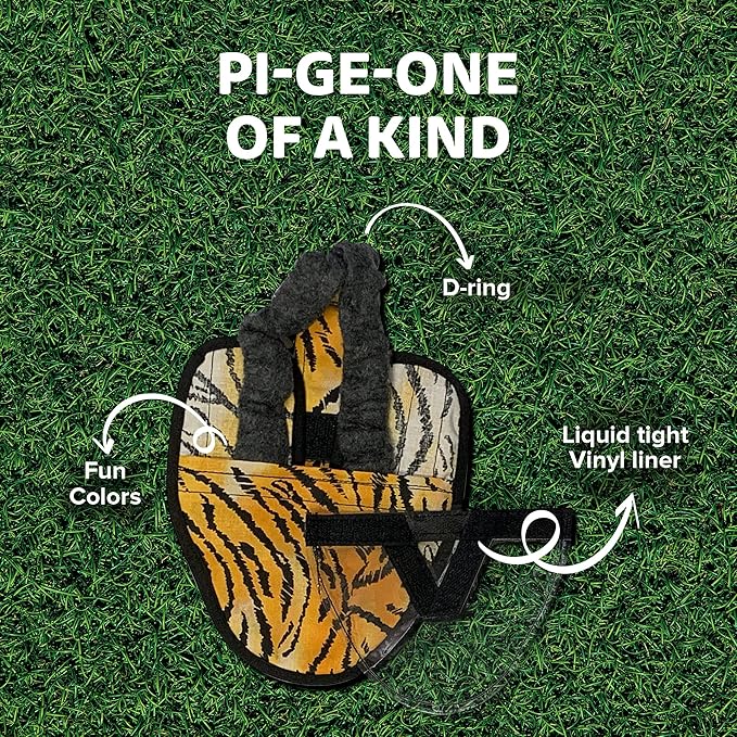 Hen Holster Starter Kit - Wrap-Around Duck Diaper w/Removable Liner & Fixed Tab - Durable, Secure Fit, Easy-to-Wear - Essential Duck Supplies for Real Ducks, Made in USA - Tiger, XS