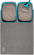 Pawkin Cat Litter Mat, Jumbo XX-Large, 4x3 Feet, Fits Two Litter Boxes or Extra Coverage for One Box, Gray
