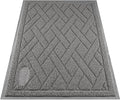 Pawkin Cat Litter Mat, Patented Design with Litter Lock Mesh, Extra Large, Durable, Easy to Clean, Soft, Fits Under Litter Box, Litter Free Floors, Gray